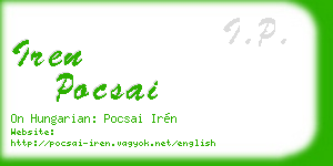 iren pocsai business card